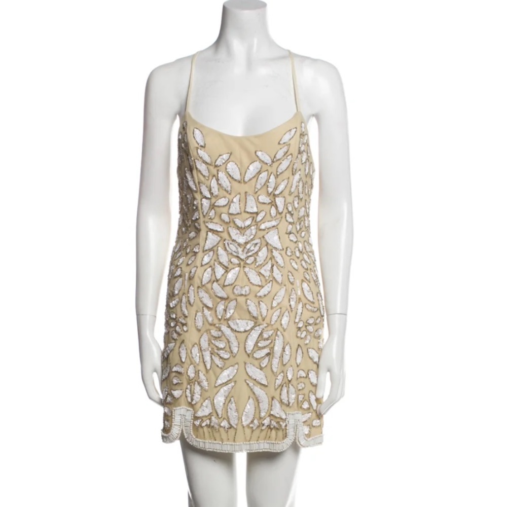 X by NBD printed sequin mini dress